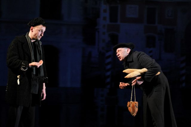 Märt Avandi ja Tõnu Kark lavastuses "Võlanõudjad".