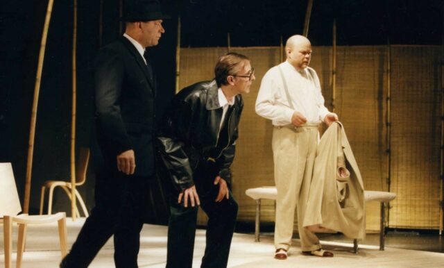 Tõnu Kark, Lembit Ulfsak ja Ain Lutsepp Eesti Draamateatri lavastuses "Kunst".