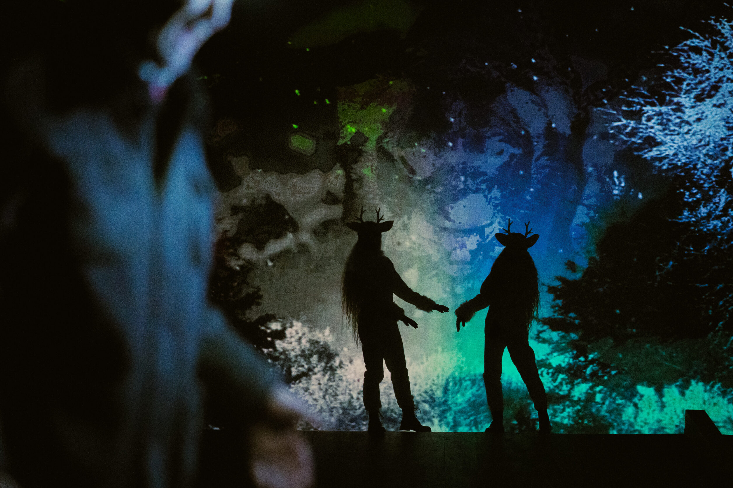 Stseen lavastusest "Aja oma atra läbi koolnute kontide"